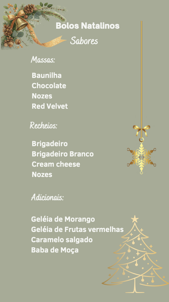 Cardápio: Sabores dos bolos natalinos Capa